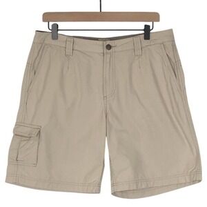 C.C. FILSON Cotton Cargo Shorts Women's Sz 10 Light Khaki Tan 8" Inseam Casual
